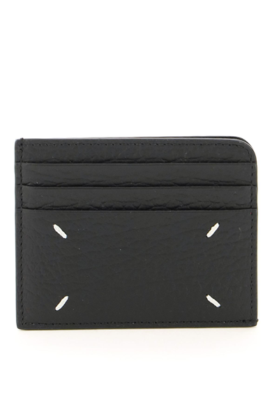 Shop Maison Margiela Leather Card Holder In Nero