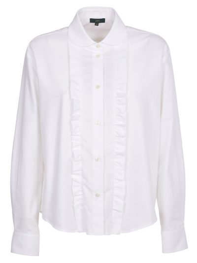 Shop Jejia White Shirt With Ruffles