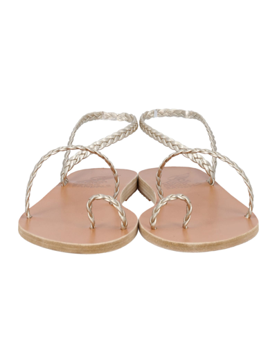 Shop Ancient Greek Sandals Eleftheria In Platinum