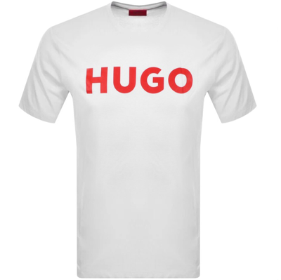 Shop Hugo Dulivio Crew Neck Short Sleeve T Shirt White