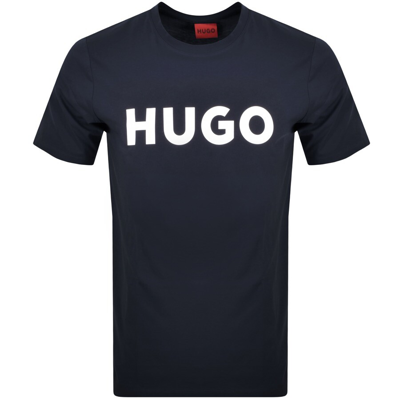 Hugo Boss Hugo Dulivio Crew Neck Short Sleeve T Shirt Navy In Navy