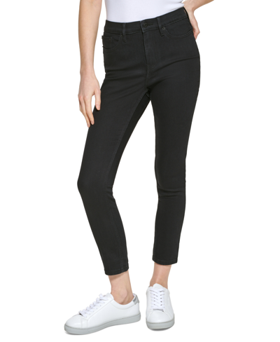 Shop Calvin Klein Jeans Est.1978 Petite High-rise Skinny Jeans In Jet Black