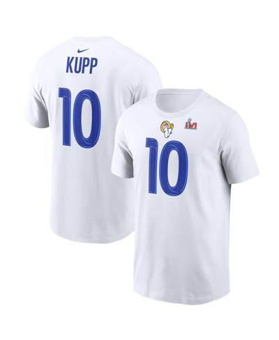 Shop Nike Men's  Cooper Kupp White Los Angeles Ramssuper Bowl Lvi Bound Name And Number T-shirt