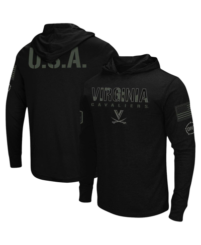 Shop Colosseum Men's Black Virginia Cavaliers Oht Military-inspired Appreciation Hoodie Long Sleeve T-shirt