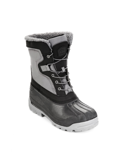Shop Polar Armor Men's All-weather Inner Faux Fur Snow Boots In Gray