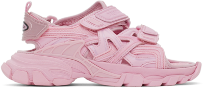 Shop Balenciaga Kids Pink Track Sandals In 6842 Baby P