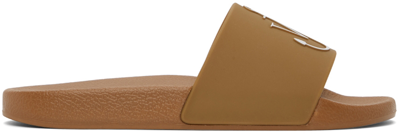 Shop Jw Anderson Tan Anchor Pool Slides In 15039-810-medium Ora