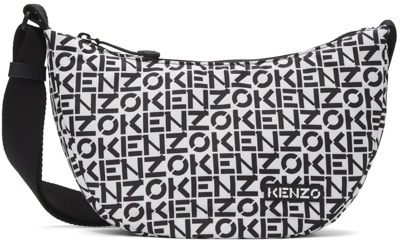 Shop Kenzo Off-white Repeat Small Messenger Bag In 02 - Off White