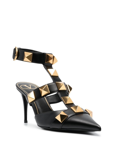 Shop Valentino Garavani Women's Black Leather Heels