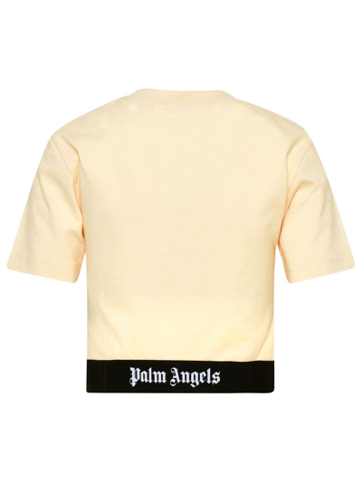 Shop Palm Angels Women's Beige Cotton T-shirt