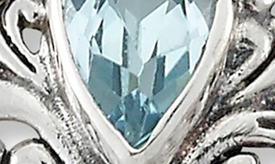 Samuel B. Sterling Silver Blue Topaz Drop Earrings In Blue