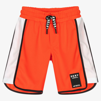 Shop Dkny Boys Orange Basketball Shorts