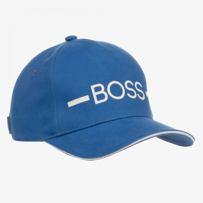 Shop Bosswear Boys Teen Blue Cotton Logo Cap
