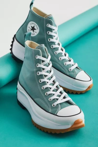 Converse Run Star Hike High Top Sneaker In Green Blue | ModeSens