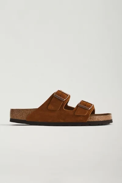 Birkenstock Arizona Soft Footbed Sandal In Light Brown At Urban Outfitters In Light Brown