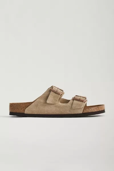 Shop Birkenstock Arizona Soft Footbed Sandal In Taupe At Urban Outfitters
