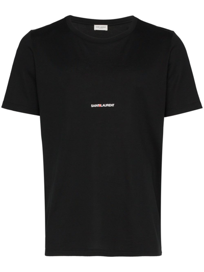 Shop Saint Laurent Rive Gauche` T-shirt In Nero