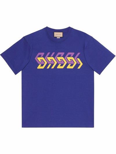 Shop Gucci Oversize T-shirt In Blu