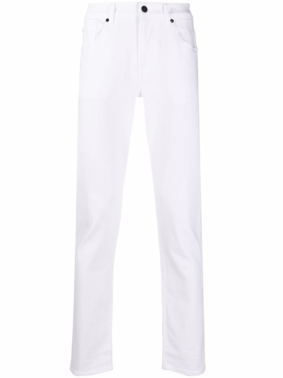 Shop 7 For All Mankind `slimmy Tapered Luxe Performance` Jeans In Bianco