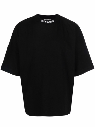 Shop Palm Angels `classic Logo` T-shirt In Nero