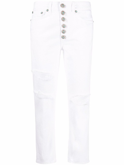 Shop Dondup `koons` Pants In Bianco