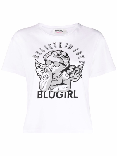 Shop Blugirl T-shirt In Bianco