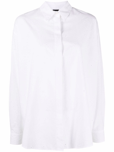 Shop Pinko `beethoven 4` Shirt In Bianco