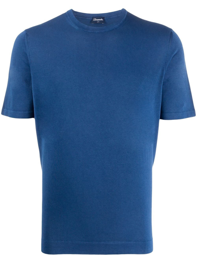 Shop Drumohr T-shirt In Blu