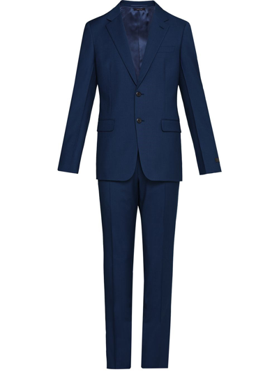 Shop Prada Suit In Blu