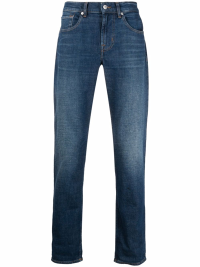 Shop 7 For All Mankind `slimmy Tapered` Hemp Denim Jeans In Blu