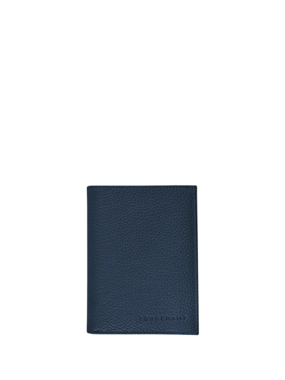 Shop Longchamp Le Foulonné Wallet In Blu