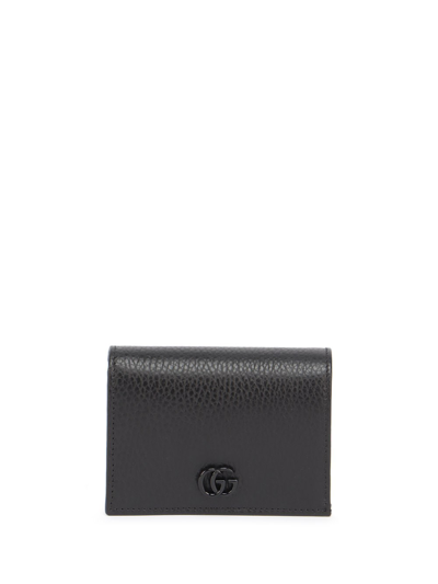Shop Gucci `gg Marmont` Card Case Wallet In Nero