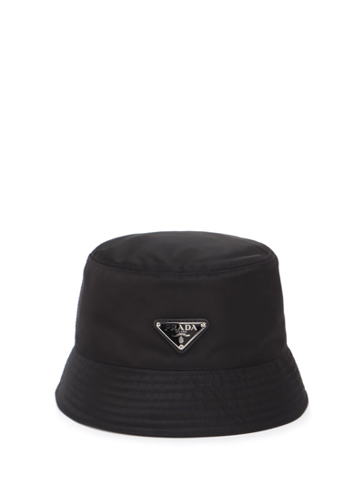 Shop Prada `re-nylon` Bucket Hat In Nero