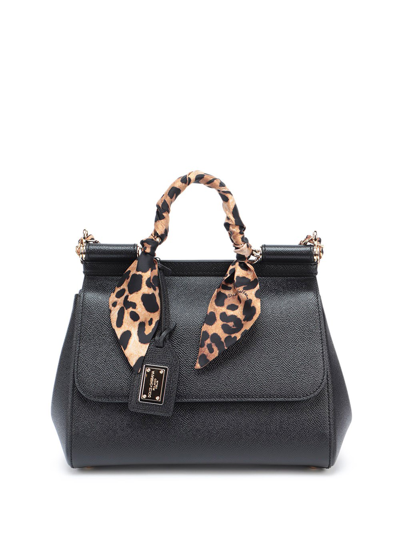 Shop Dolce & Gabbana `hot Stuff` `sicily` Handbag In Nero