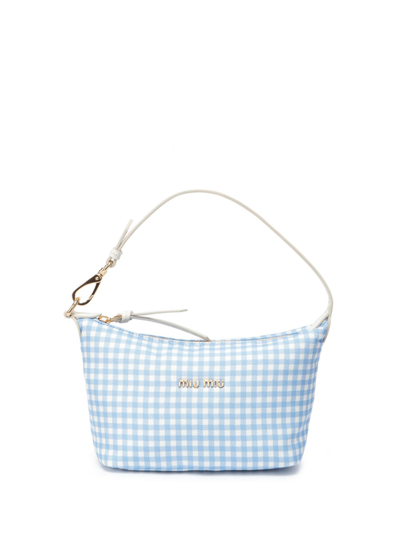 Shop Miu Miu `vicky` Mini Bag In Blu