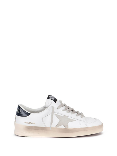 Shop Golden Goose `stardan` Sneakers In Bianco