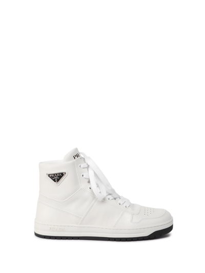 Shop Prada `action High-top` Sneakers In Bianco