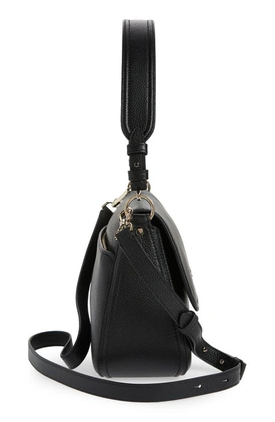 Shop Kate Spade New York Hudson Pebble Leather Medium Convertible Shoulder Bag In Black