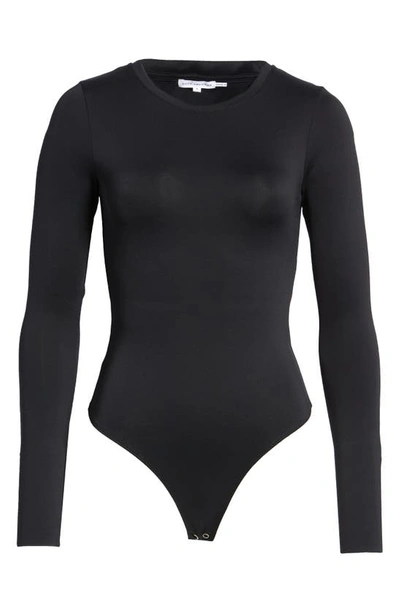 Shop Good American Scuba Crewneck Bodysuit In Black001