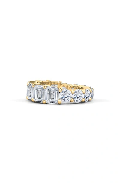 Shop Hautecarat Lab Created Diamond Eternity Ring In 18k Yellow Gold