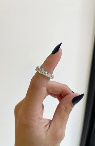 Shop Hautecarat Lab Created Diamond Eternity Ring In 18k White Gold