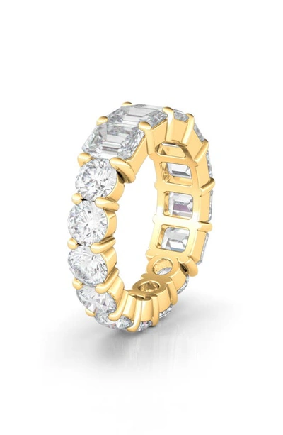 Shop Hautecarat Lab Created Diamond Eternity Ring In 18k Yellow Gold