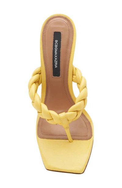 Shop Bcbgmaxazria Bella Leather Sandal In Tuscany Yellow