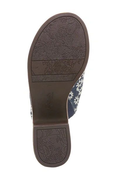 Shop Lifestride Shoes Paradise Espadrille Platform Sandal In Blue White Fabric