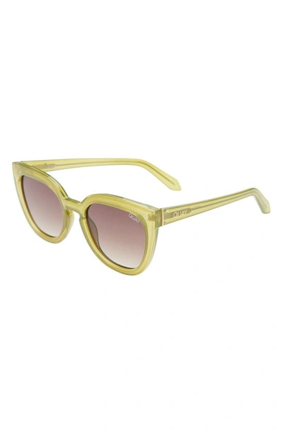 Shop Quay Noosa 55mm Cat Eye Sunglasses In Green / Brown