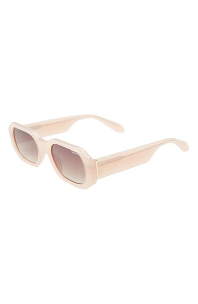 Shop Quay 44mm Hyped Up Square Sunglasses In Pink / Brown
