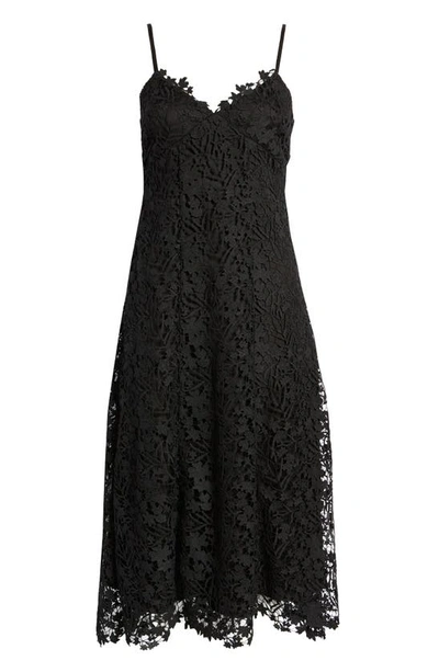 Allsaints Lali Lace Sleeveless Midi Dress In Black | ModeSens