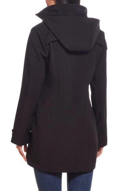 Gallery Water Resistant Hooded Jacket In Black