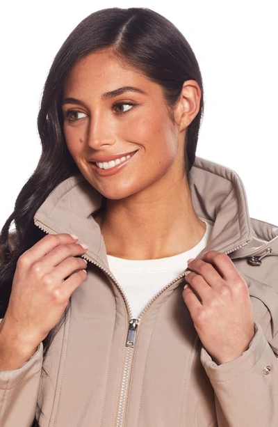 Shop Gallery Water Resistant Hooded Jacket In Pebble