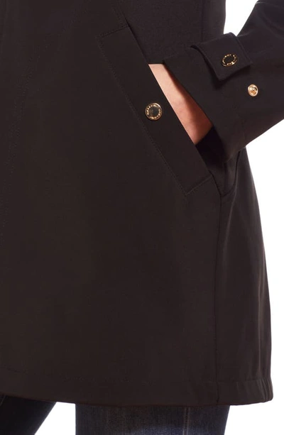 Gallery Water Resistant Hooded Jacket In Black